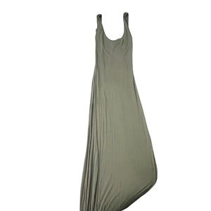 Tan Floor Length Bodycon Dress, a bit see-thru